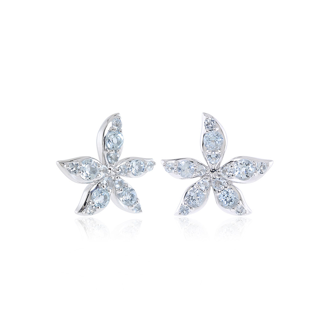 Elegant Ava Earrings with Genuine Aquamarine Stones - Perfect for Weddings, Parties & Special Occasions