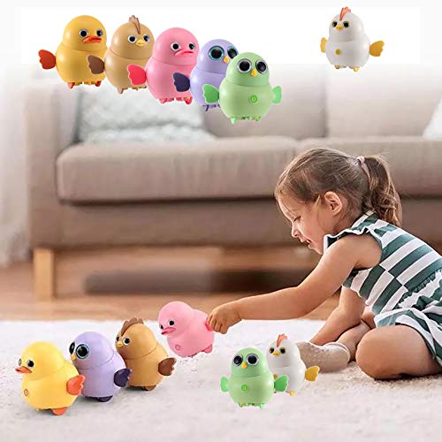 Electric Chicken Toy Set - 6PC Interactive Walking & Swinging Magnetic Animal Toys for Toddlers (Chick, Duck, Owl) | Fun Educational Gifts for Kids | Perfect for Birthday Presents, Early Learning & Sensory Play