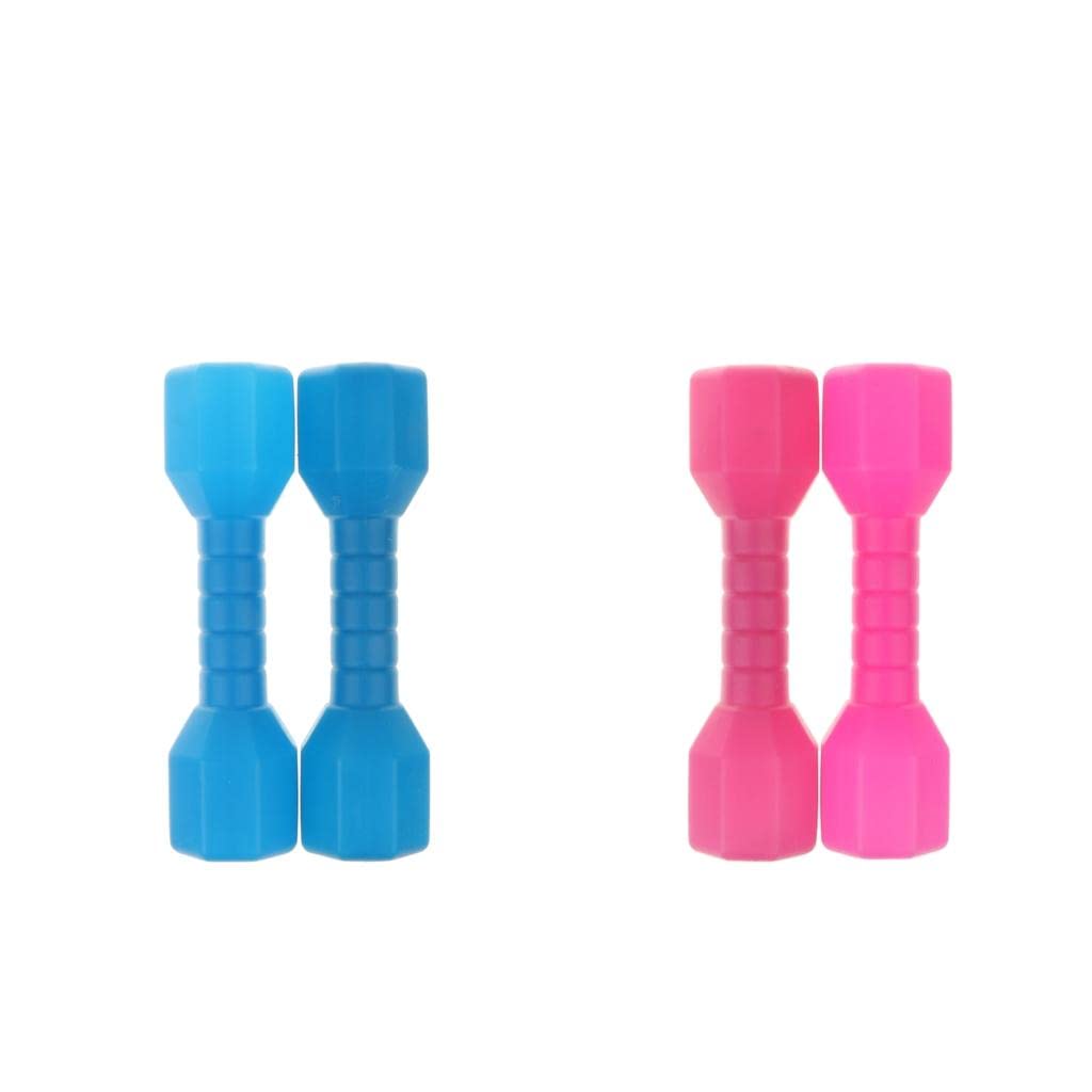 AMLESO 4-Piece Lightweight Plastic Mini Dumbbells for Kids - Preschool Fitness Toys for Indoor & Outdoor Exercise, Strength Training, and Playtime Fun
