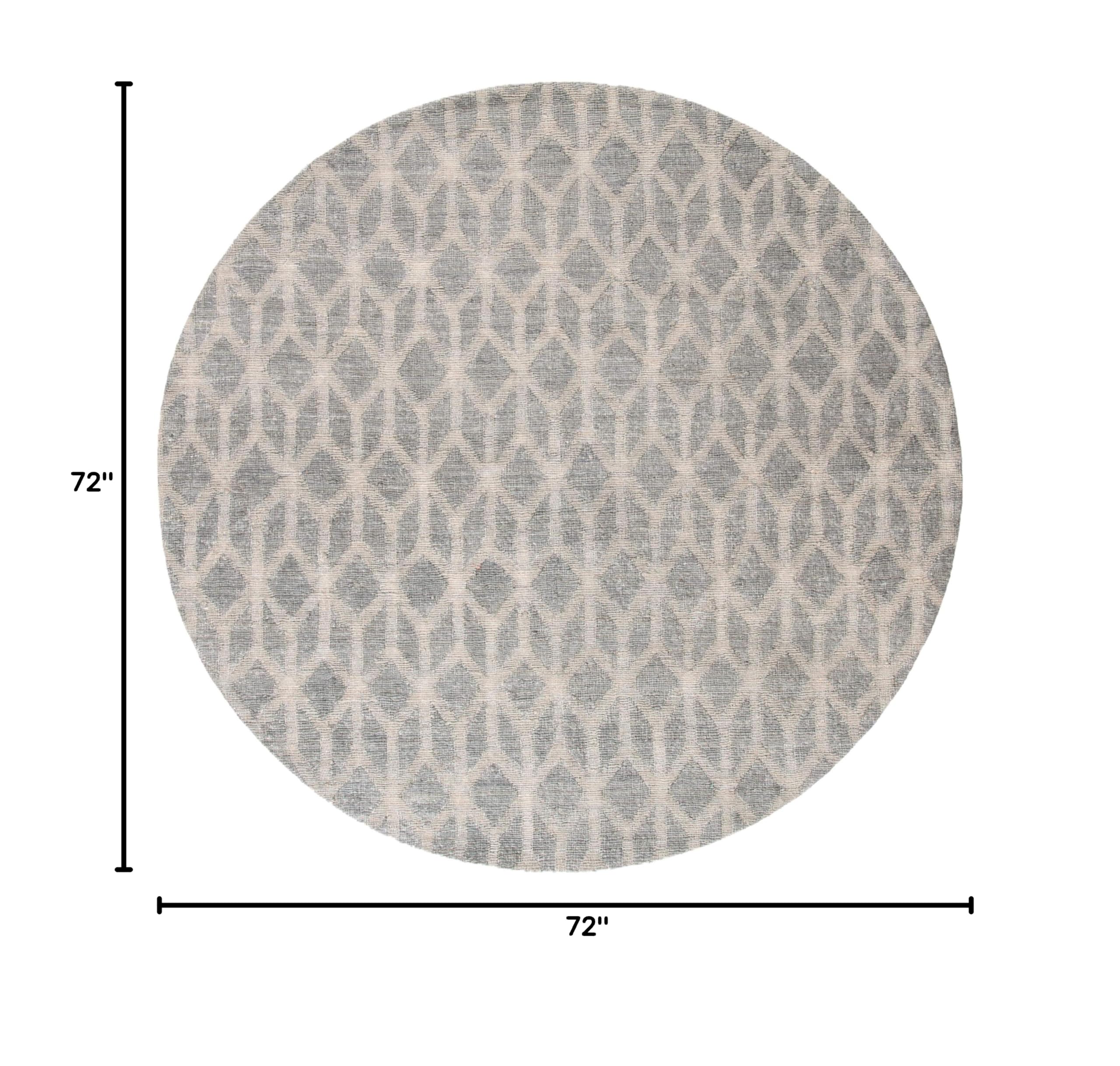 SAFAVIEH Cape Cod Collection 6-Foot Round Grey and Gold Handmade Flatweave Jute Area Rug - Perfect for Living Room, Bedroom, or Dining Room Decor