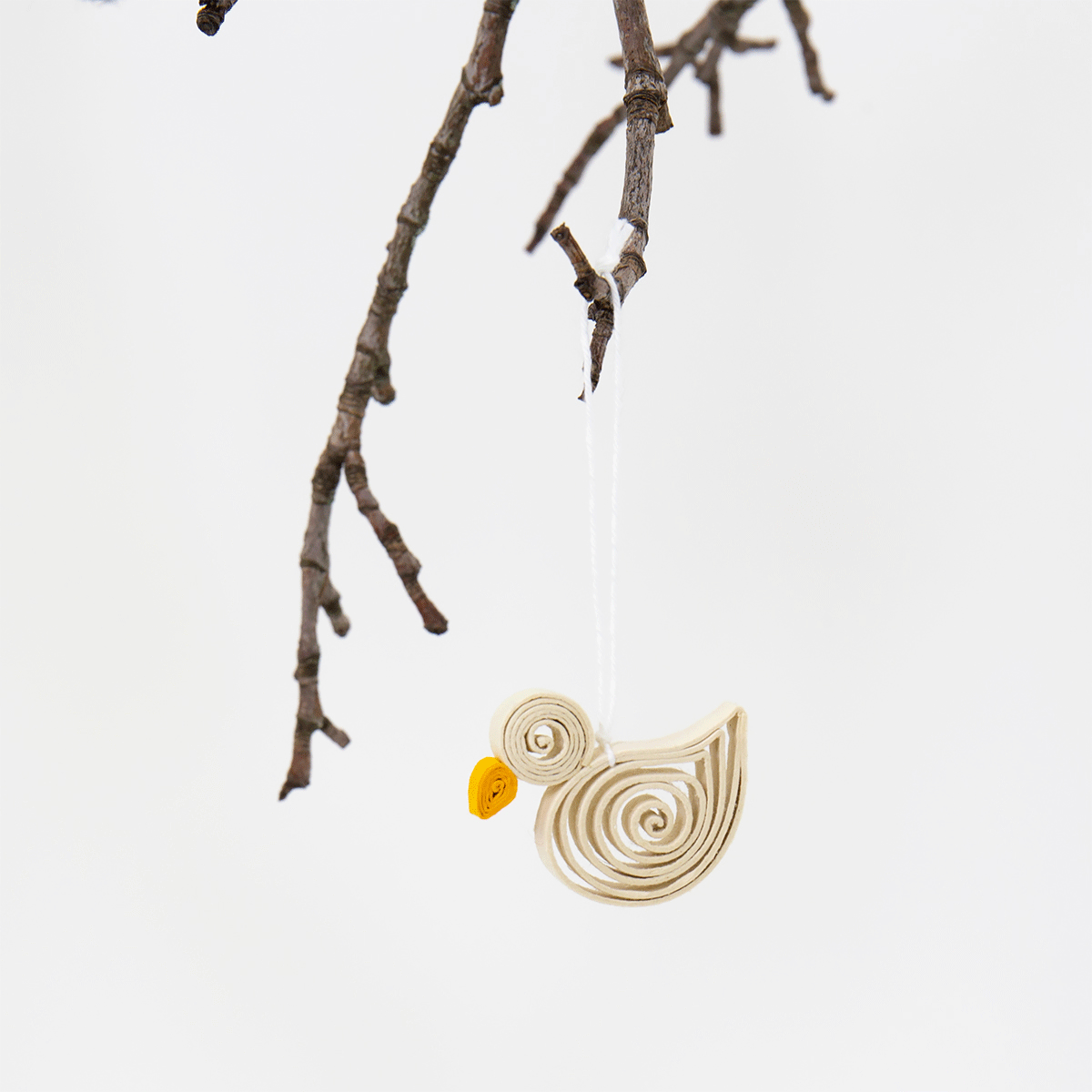 Set of 10 Handmade Quilled Paper Chicken Decorations in Gift Box - Unique AfroArt Home Decor for Wall Display, Table Centerpiece, and Party Favors