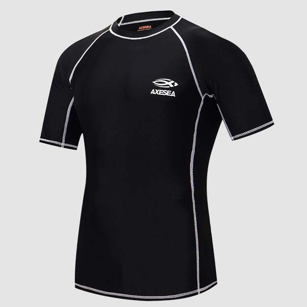 Men's UPF 50+ Sun Protection Short Sleeve Rash Guard Shirt - Quick Dry Swim Shirt for Surfing, Swimming, Beach & Outdoor Activities