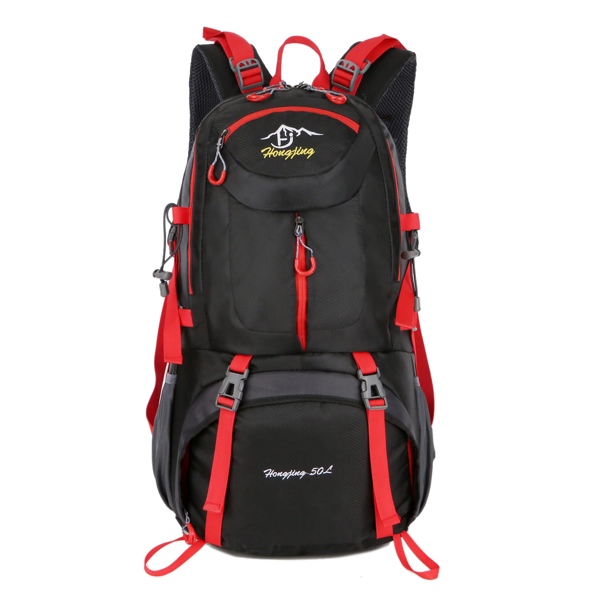 Waterproof Hiking Backpack 40L/50L/60L - Lightweight Camping Backpack for Men & Women - Durable Outdoor Sports Travel Bag (Black, 60L) - Perfect for Trekking, Mountaineering and Adventure Travel