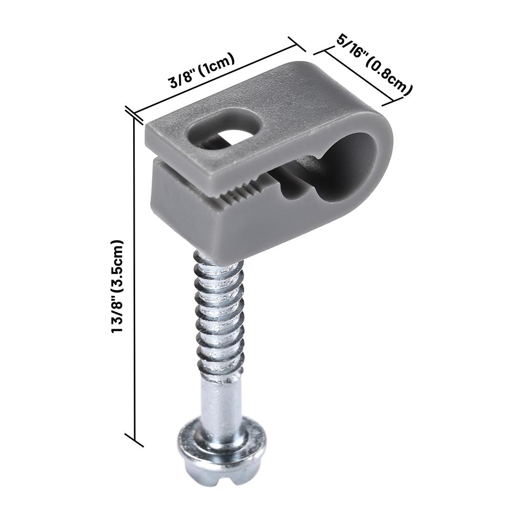 TheLAShop 1/4 Inch Cable Clips for Wall & Desk - 20 Pack (Perfect for Starlink, Ethernet, TV & Home Office Cable Management)