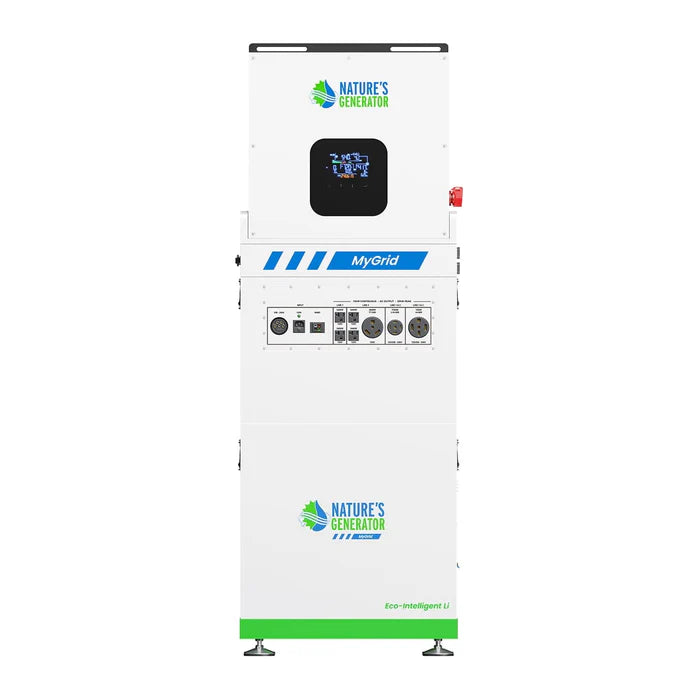 Natures Generator MyGrid 10K Whole Home Solar Battery Backup System - Portable Power Solution for Emergency, Camping & Off-Grid Living