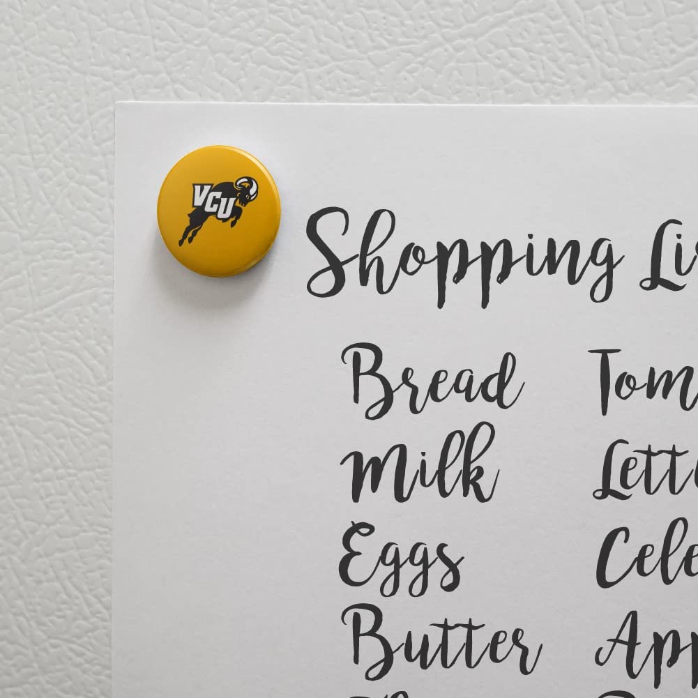 Virginia Commonwealth University VCU Secondary Kitchen Refrigerator Locker Button Magnet - Perfect for Dorm Rooms, Offices & Home Decor