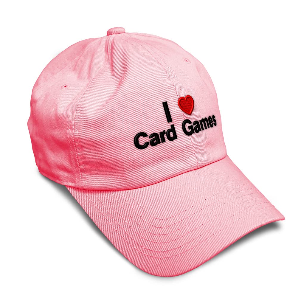 Custom Soft Baseball Cap for Card Game Lovers - Embroidered Red Heart Design for Poker & Board Game Enthusiasts | Perfect Gift for Hobbyists & Couples
