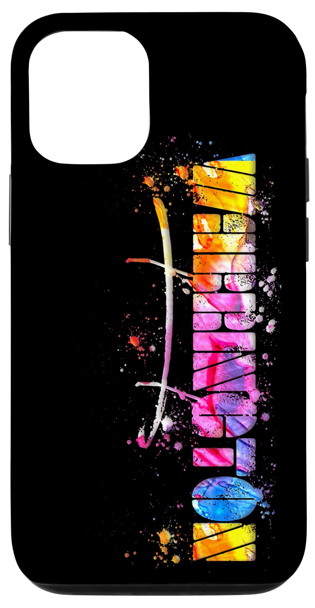 iPhone 12/12 Pro Watercolor Warrington Lettering Phone Case - Artistic Floral Design Protective Cover for iPhone 12 & 12 Pro - Perfect for Daily Use, Travel & Gift Giving