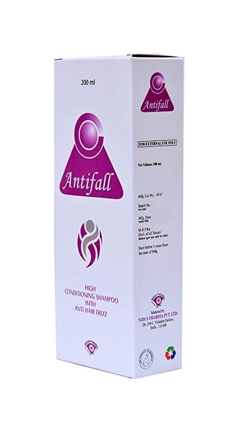 Anti-Fall & High Conditioning Shampoo for Frizzy Hair - 2 Pack | Reduces Hair Loss, Nourishes & Smooths Dry Damaged Hair - Perfect for Daily Use at Home or Salon
