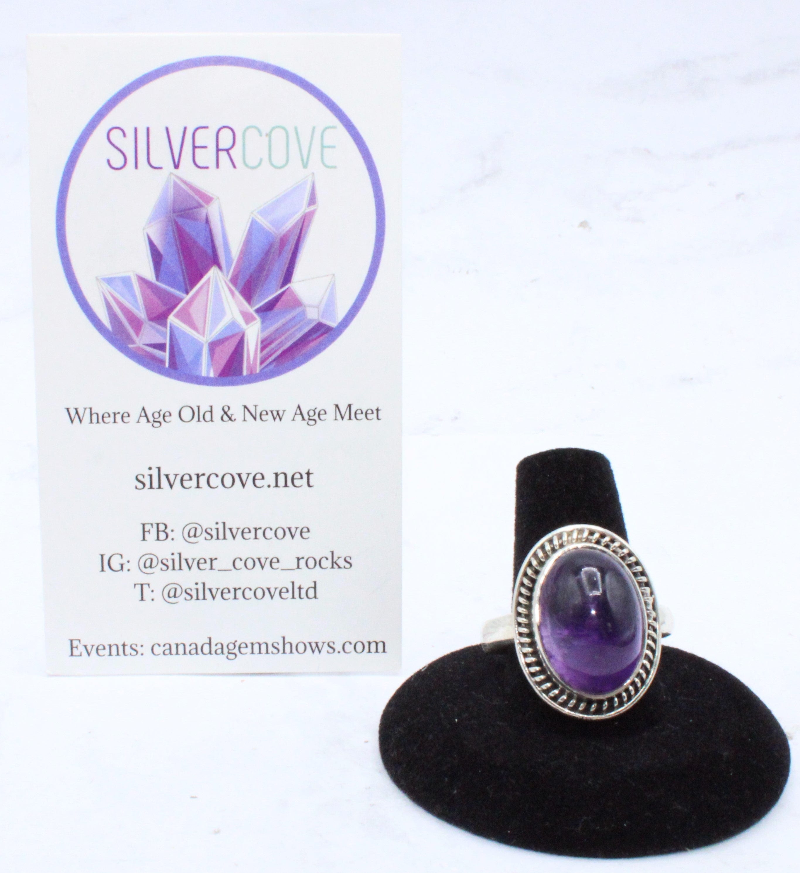 Natural Amethyst Gemstone Ring for Women - Size 12 - Elegant Purple Crystal Jewelry for Everyday Wear, Gift Giving & Special Occasions