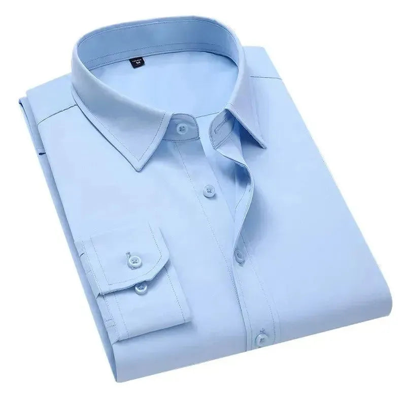 Slim Fit Formal Dress Shirt for Men - Classic White Business Shirt - Perfect for Office, Interviews & Special Occasions