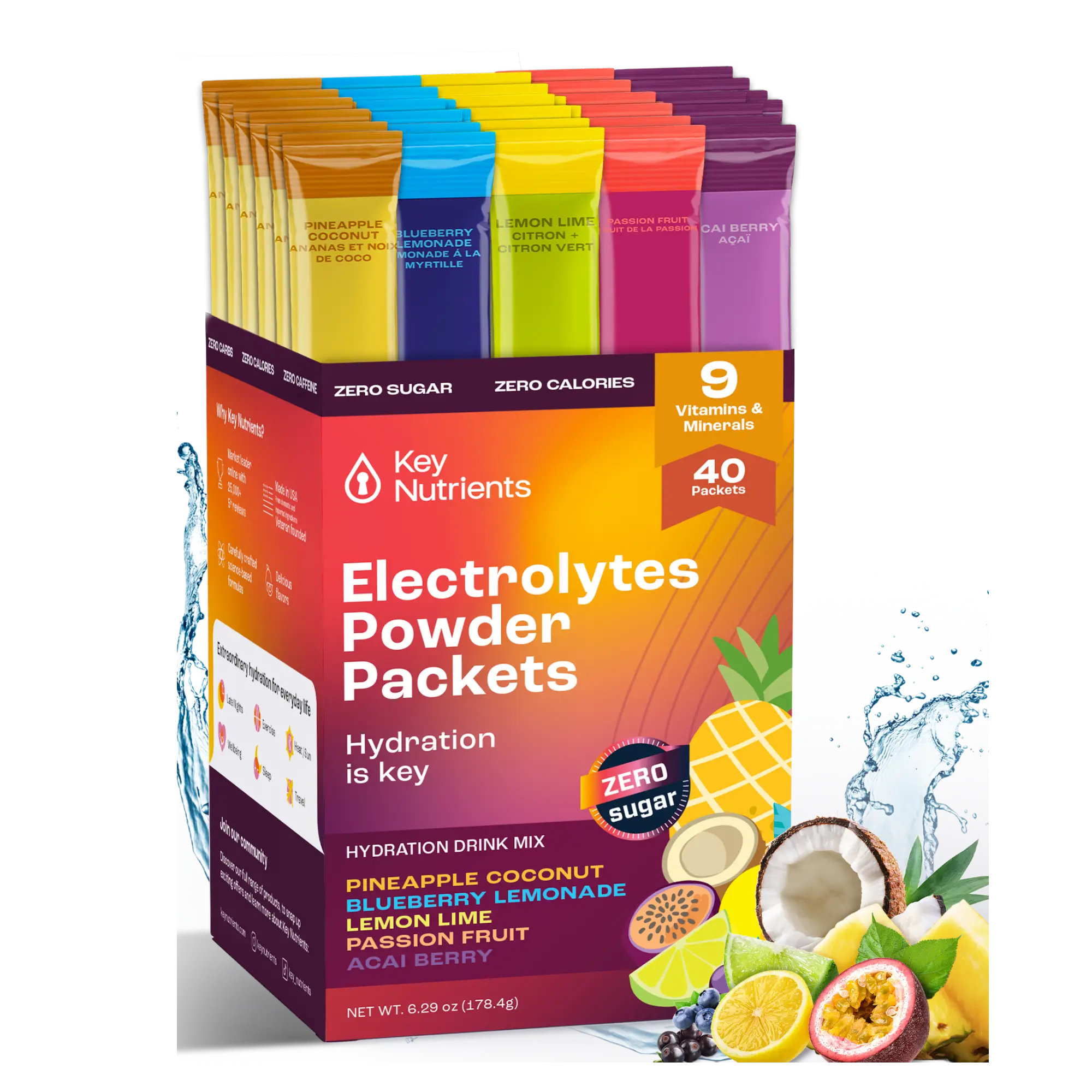 Electrolyte Recovery Plus Powder Travel Packets - Hydration Boost for Athletes & Travelers - Perfect for Workouts, Hiking & Post-Workout Recovery