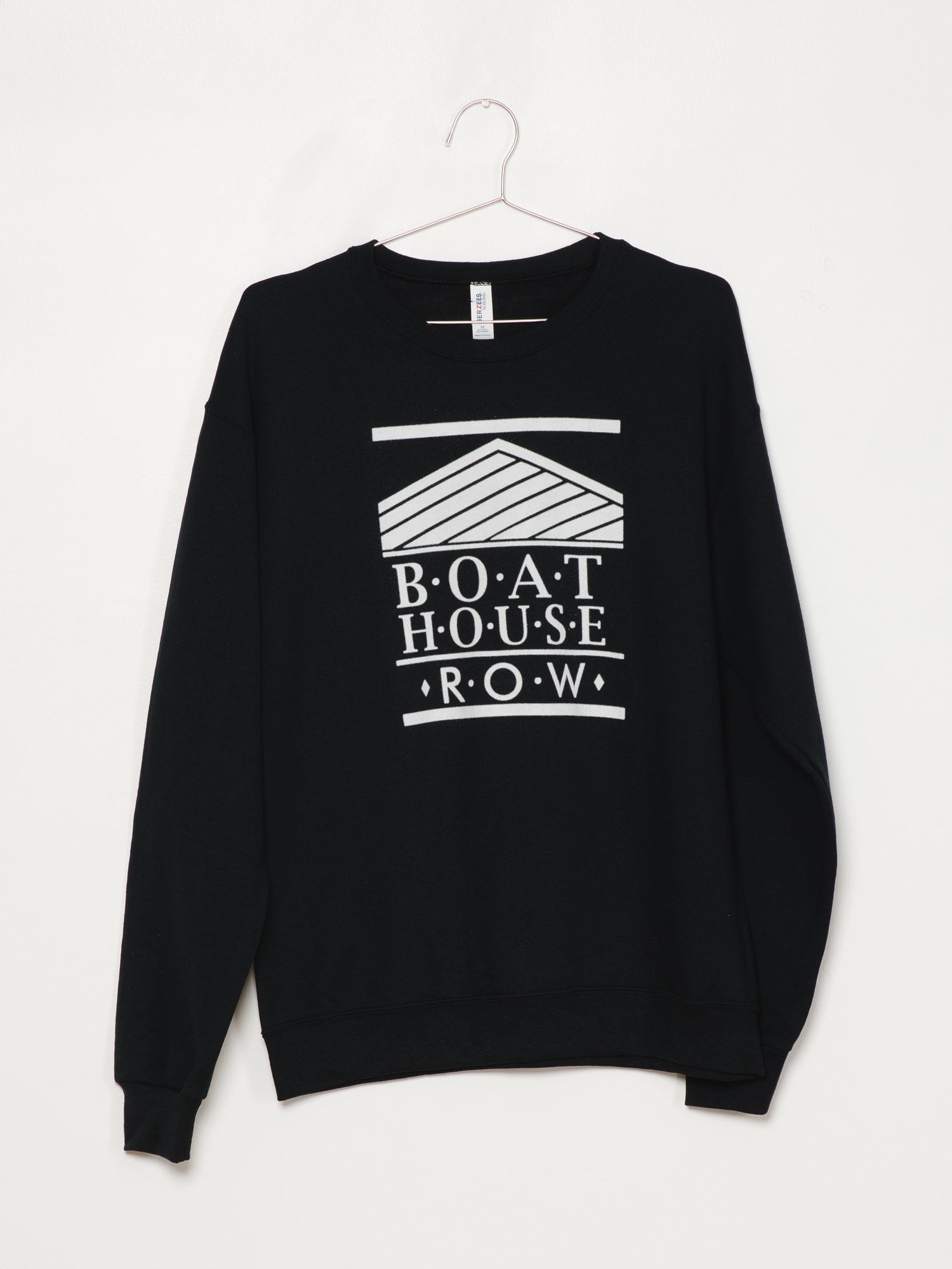 BOATHOUSE RETRO BH LOGO FLOCK T-Shirt - Black - Vintage Style Graphic Tee - Men's Casual Wear for Street Style & Everyday Comfort