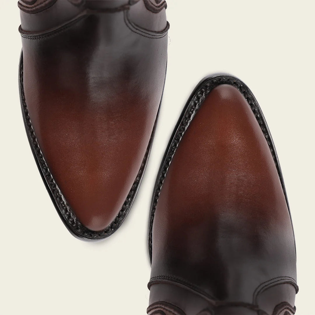3F0QRS Women's Chocolate Cowhide Ankle Boots - Stylish & Comfortable for Casual Outings, Work & Date Nights