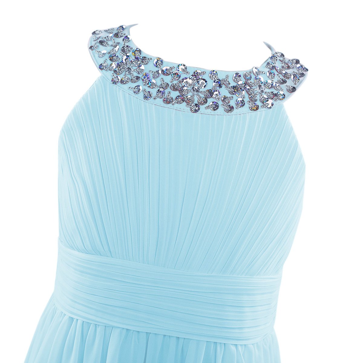 CHICTRY Beaded Sequins Flower Girl Chiffon Wedding Dress - Elegant Formal Gowns for Wedding, Dance & Party Occasions | Perfect for Flower Girls, Pageants & Special Events