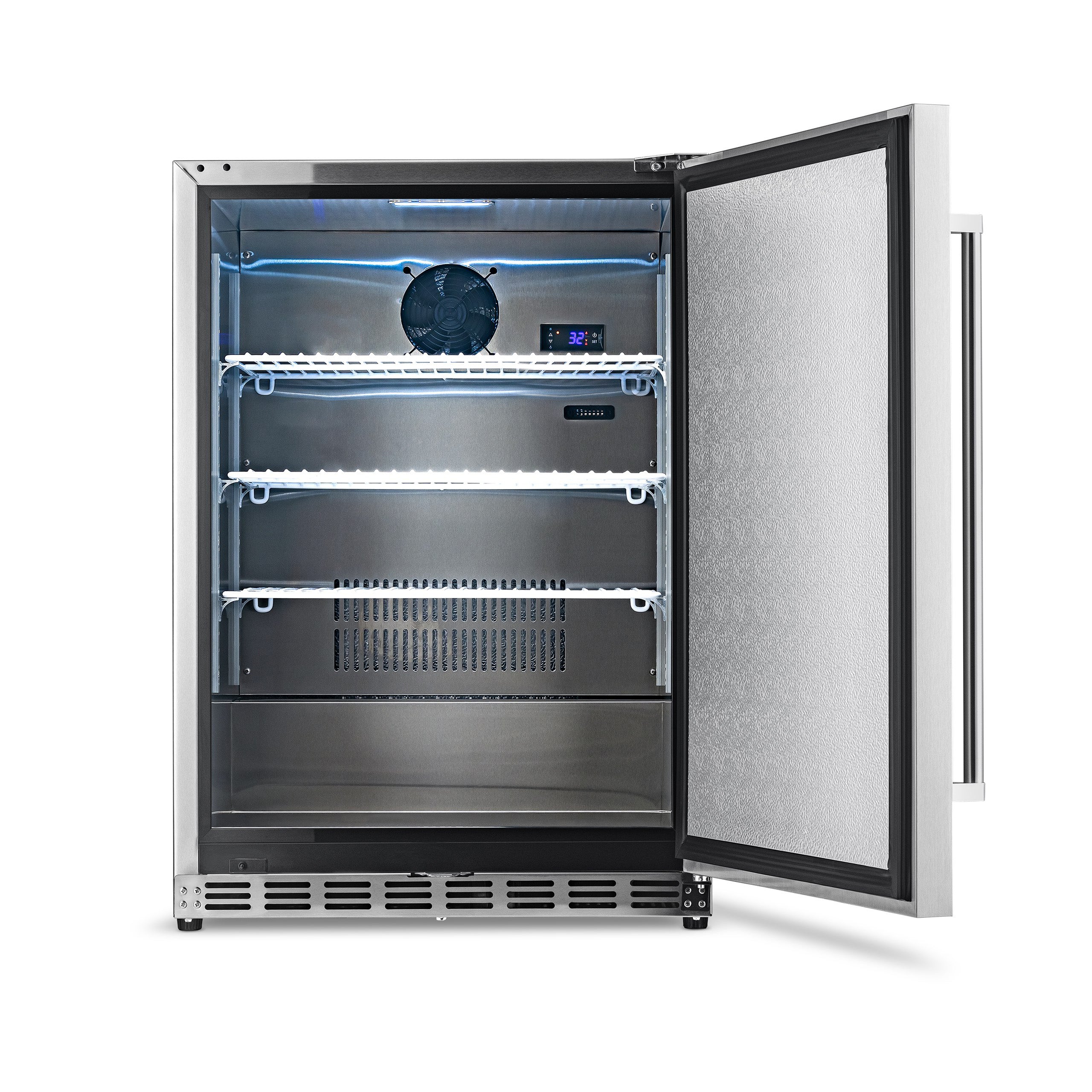 Newair® 24 Inch 5.3 Cu. Ft. Built-In Commercial Beverage Refrigerator - Stainless Steel Cooler for Wine, Beer & Soda - Perfect for Home Bars, Restaurants & Offices