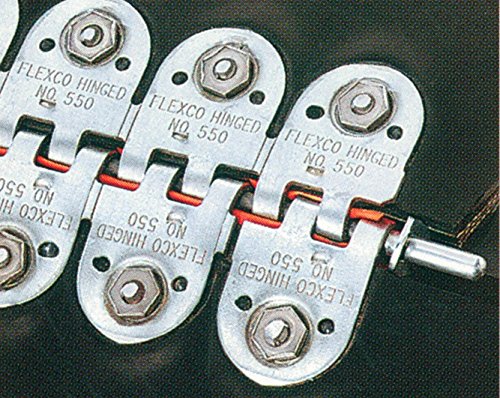 Flexco 375XJ24NC Bolt Hinged Belt Fasteners - Heavy Duty Conveyor Belt Repair Kit (Box of 1 Set) for Mining, Agriculture & Industrial Applications