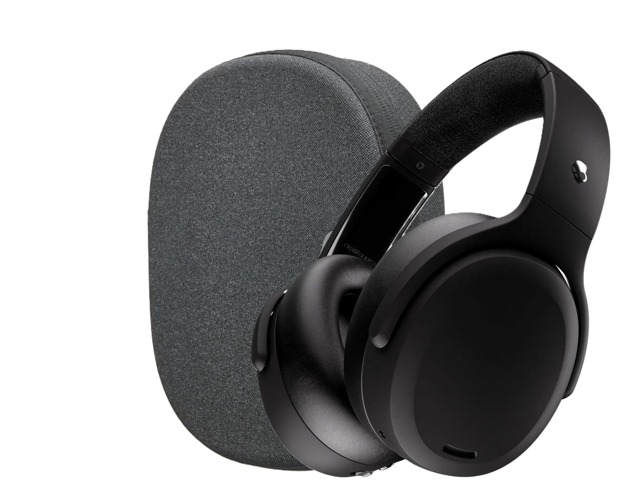 Skullcandy Crusher ANC 2 Wireless Headphones with Sensory Bass & Active Noise Cancellation - Premium Over-Ear Bluetooth Headset with Protective Case & Charging Cable (True Black) - Perfect for Travel, Workouts & Immersive Music Listening