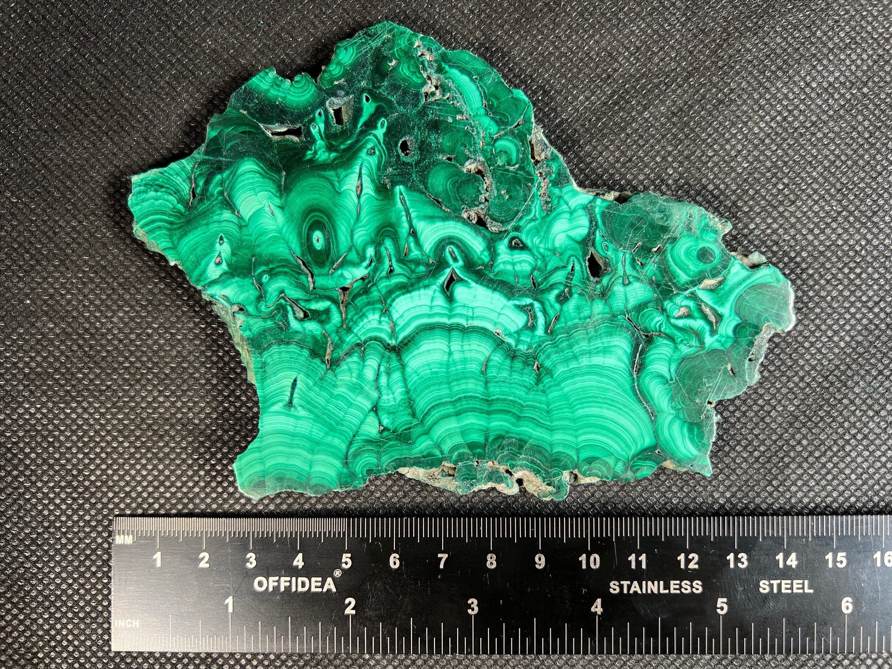 Premium MALACHITE Crystal Slab - Natural Green Malachite Stone for Jewelry Making, Unique Spiritual Gift & Home Decor (50422) - Perfect for Meditation Spaces, Healing Rooms & Luxury Interior Design