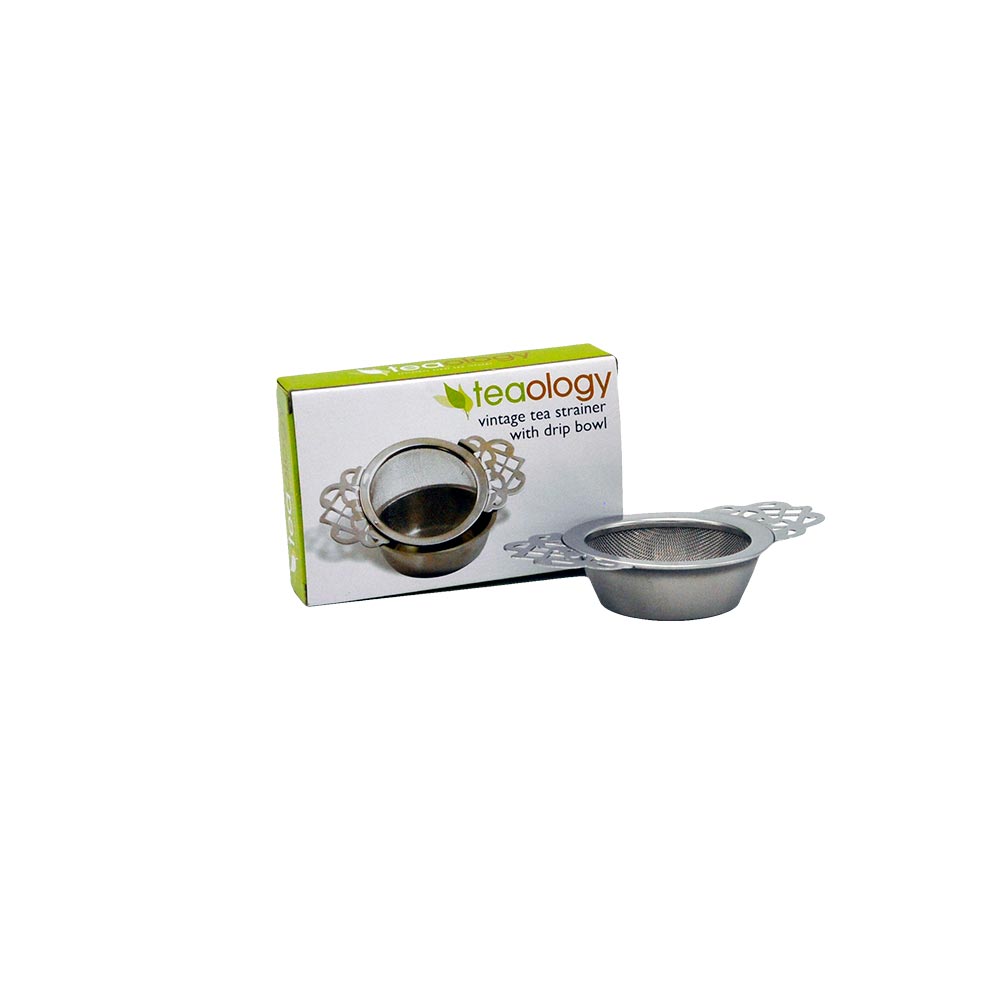 Premium Stainless Steel Tea Strainer with Ceramic Bowl - Fine Mesh Infuser for Loose Leaf Tea, Herbal Blends & Spices - Perfect for Home, Office & Tea Ceremonies