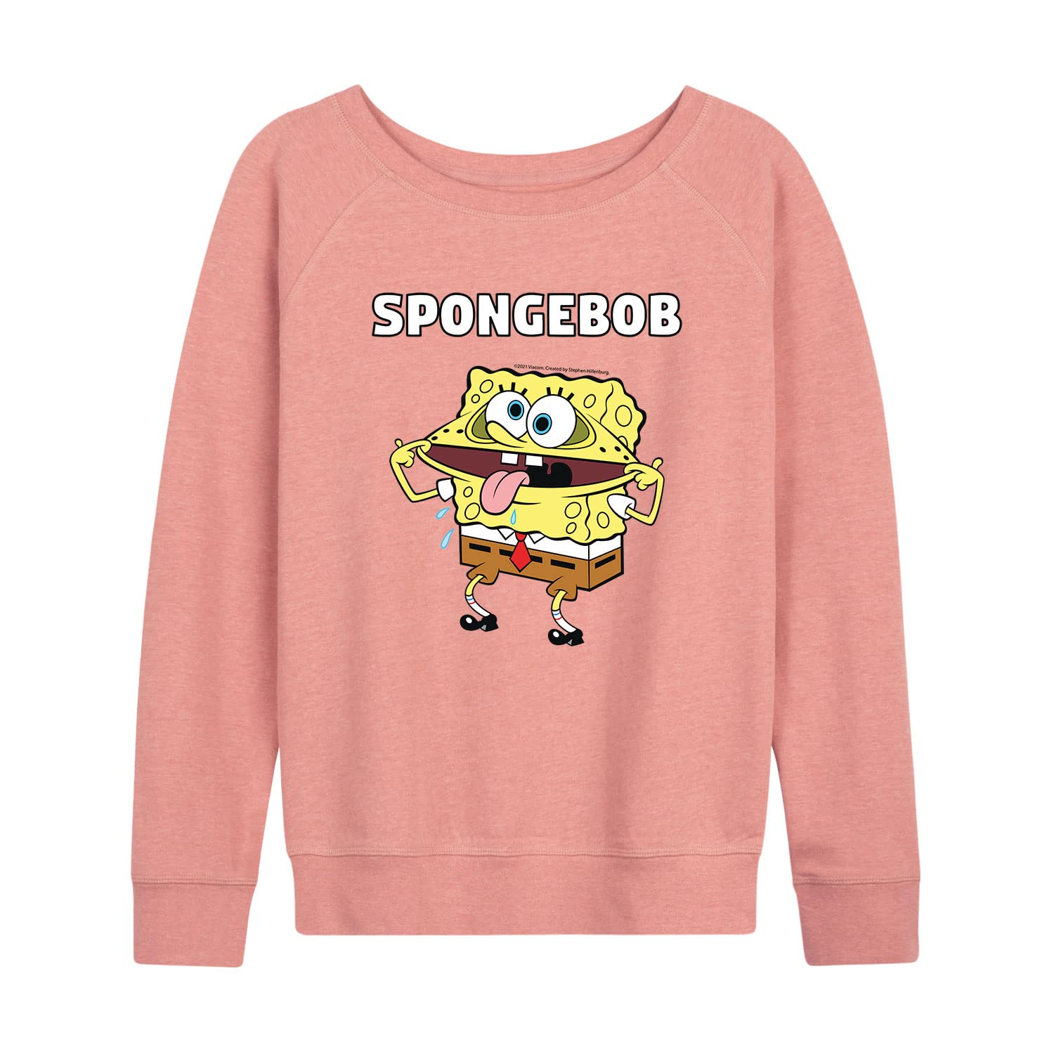SpongeBob SquarePants Women's French Terry Pullover Hoodie - Soft & Comfortable Cartoon Character Sweatshirt - Perfect for Casual Wear, Lounge & Fan Gifts
