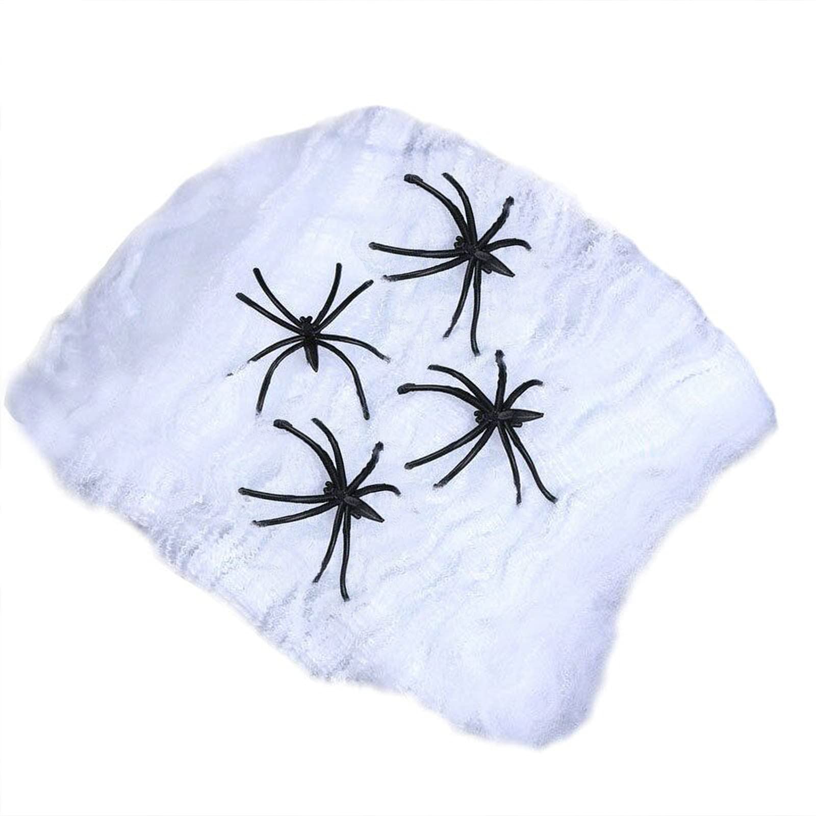 Halloween Decorations for Dogs - Vintage Indoor Halloween Decor with Stretchable Webbing & 4 Fake Novelty Toys | Spooky Pet Costume Accessories & Home Party Decor