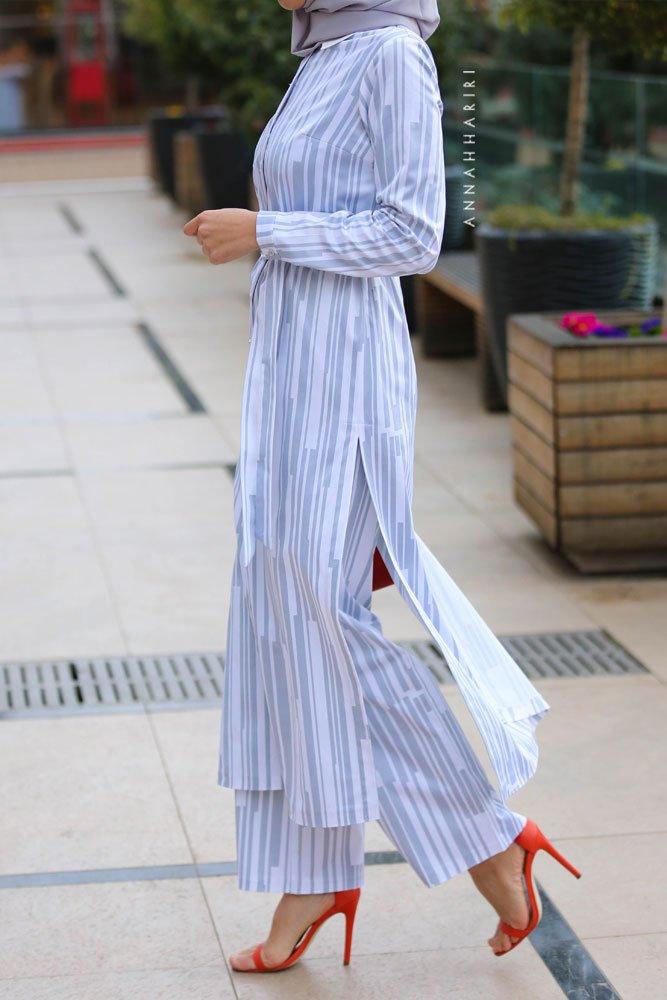 Elegant Palazzo Modest Set - Flowy Wide-Leg Pants & Matching Top for Women | Perfect for Casual Wear, Office Outfits & Summer Vacations