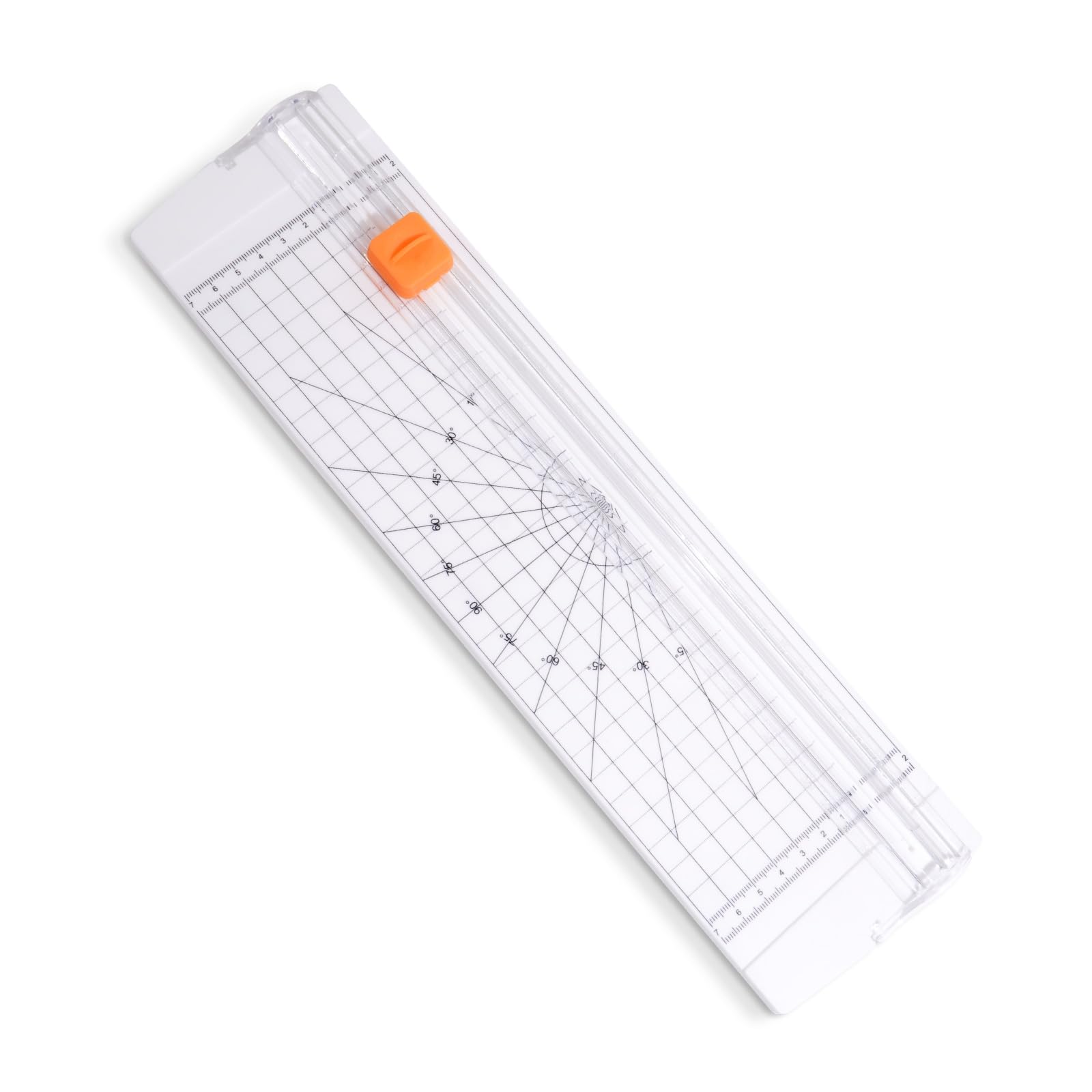 Portable 12 Inch A4 Paper Cutter - Straight Edge Scrapbooking Tool with Automatic Safety Blades for Crafting, Coupons, Labels & DIY Projects | Perfect for Office, School & Home Use (White)