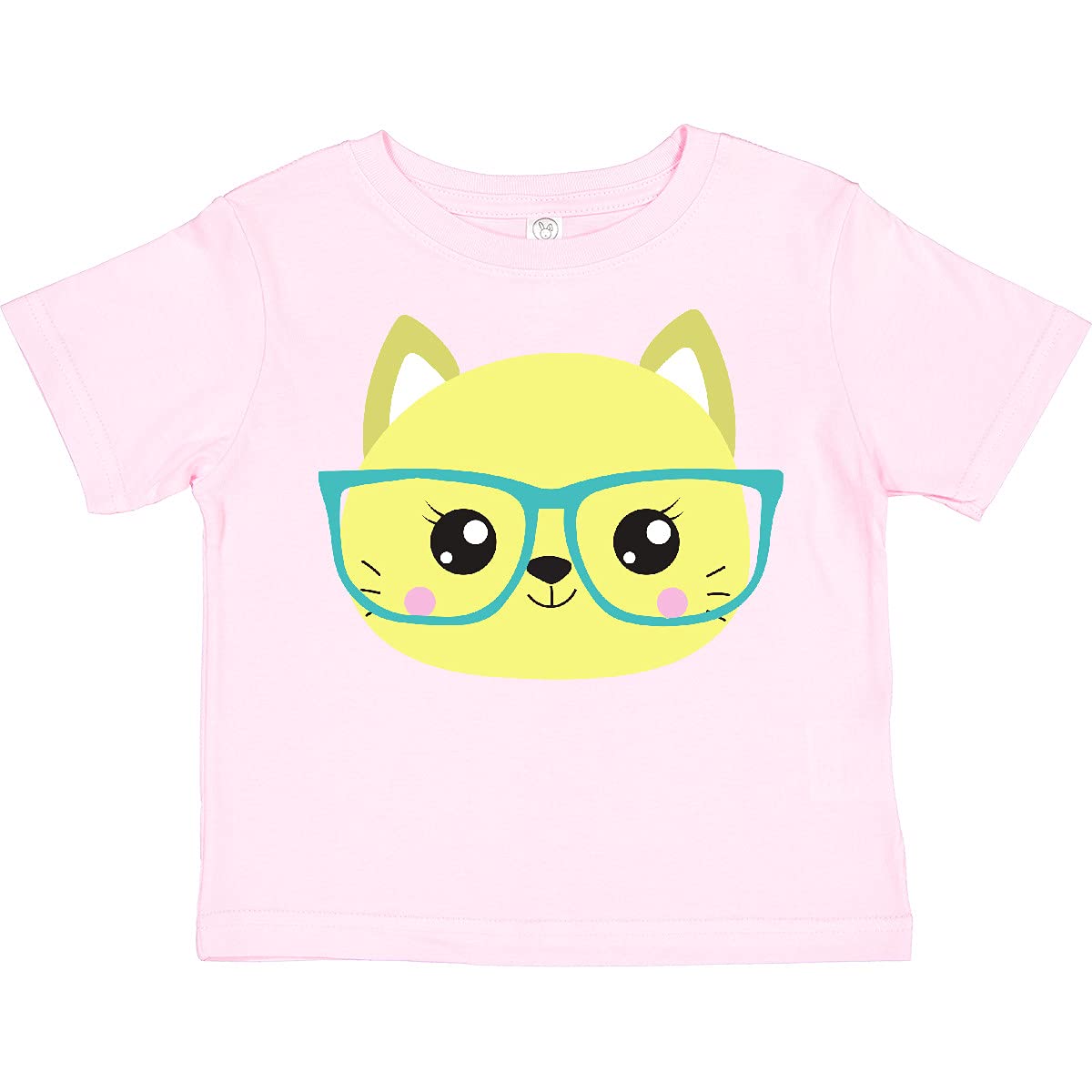 Inktastic Hipster Cat with Glasses - Adorable Kitten Toddler T-Shirt for Boys & Girls - Perfect for Casual Wear, Playdates & Cat Lovers Gifts