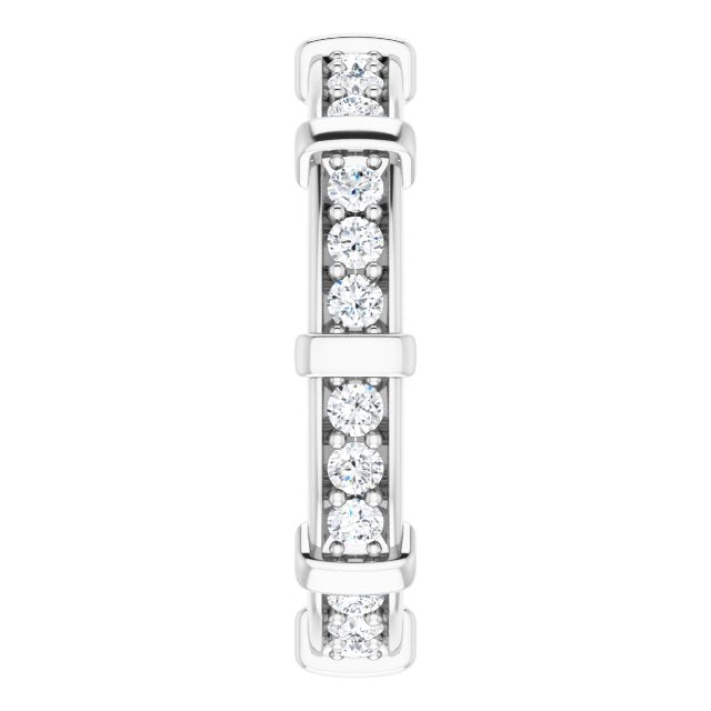 0.72 Carat Round Diamond Stackable Eternity Band Ring for Women - Perfect for Wedding, Anniversary & Everyday Elegance