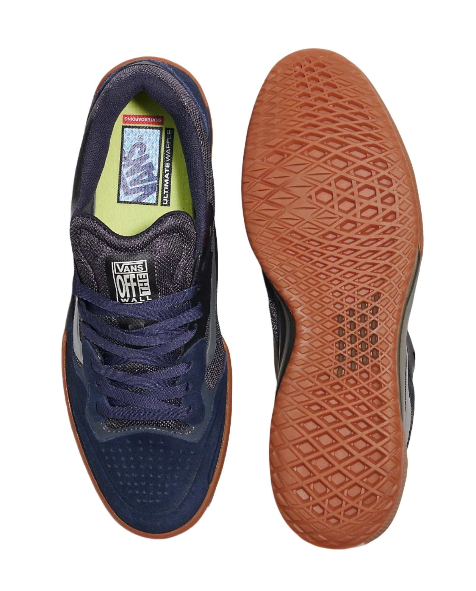 VANS Skate AVE 2.0 Skateboard Shoes for Men - Navy Blue & Gum Sole | High-Performance Skate Shoes for Street Skating & Casual Wear