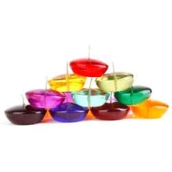 Jeco 3-Inch Clear Red Gel Floating Candles - Bulk Pack of 72 Candles for Weddings, Parties, Spa Decor & Romantic Centerpieces