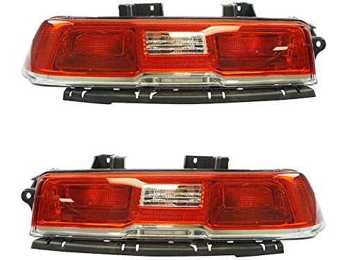 Chevy Camaro Tail Light Assembly (2014-2015) - Halogen Compatible Replacement Pair - Perfect for Night Driving & Car Restoration Projects