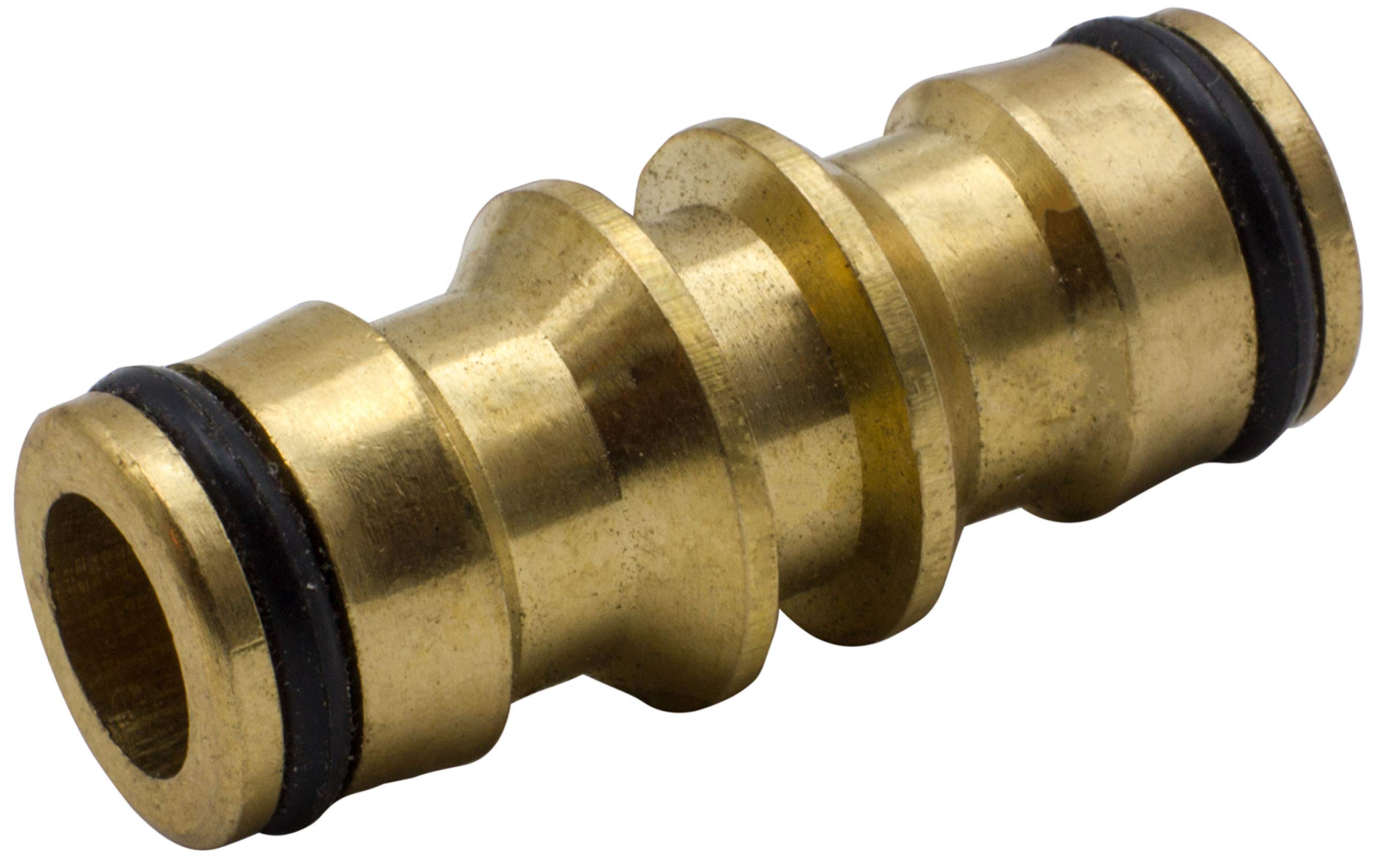303140 Brass Hose Connector - Heavy Duty 2-Way Hose Fitting for Garden, Car Wash & Irrigation - Secure Connection for Two Hoses