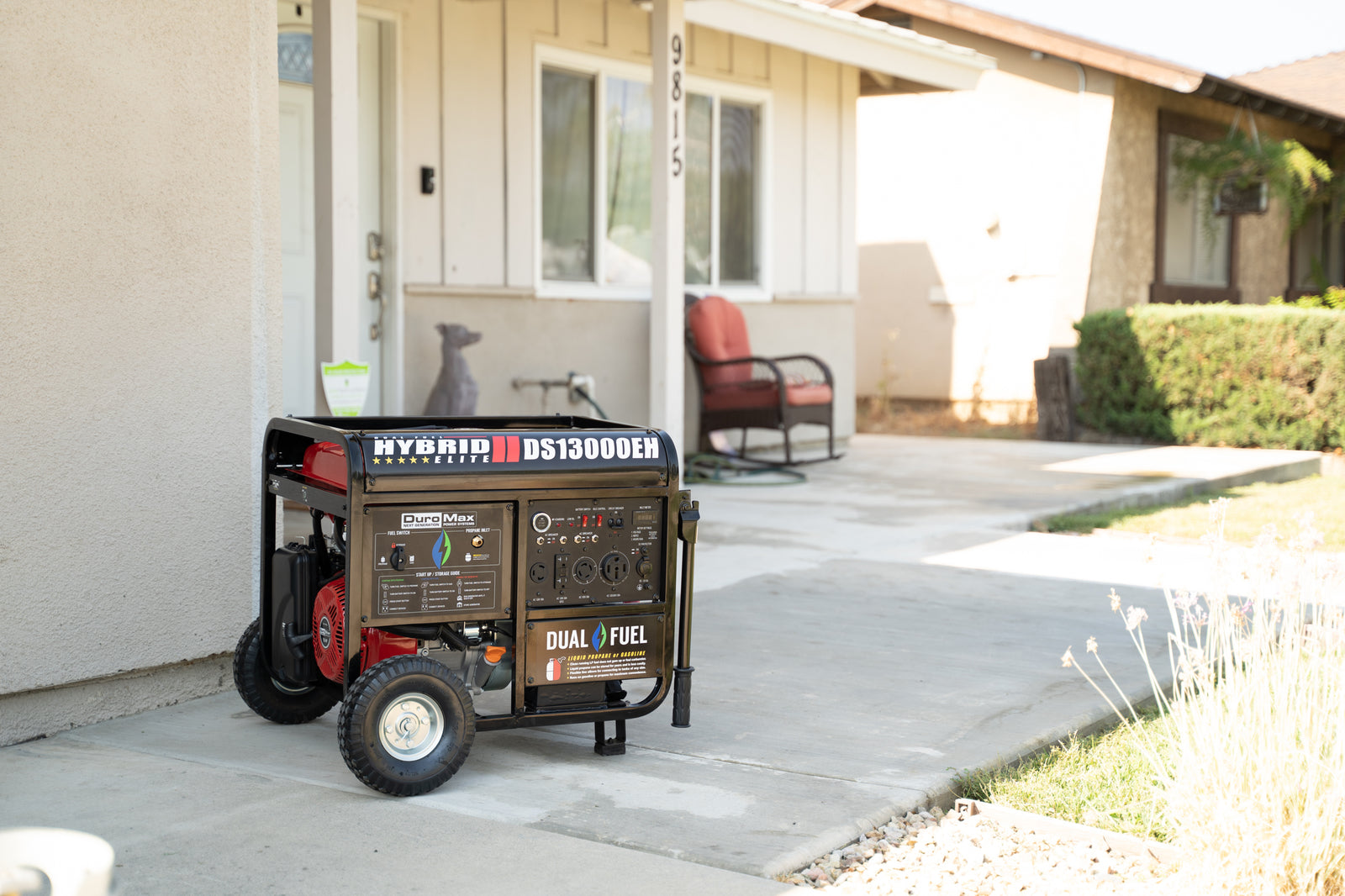 13,000W Dual Fuel Portable Generator - Gas & Propane Powered - Reliable Backup Power for Home, Camping & Emergency Use