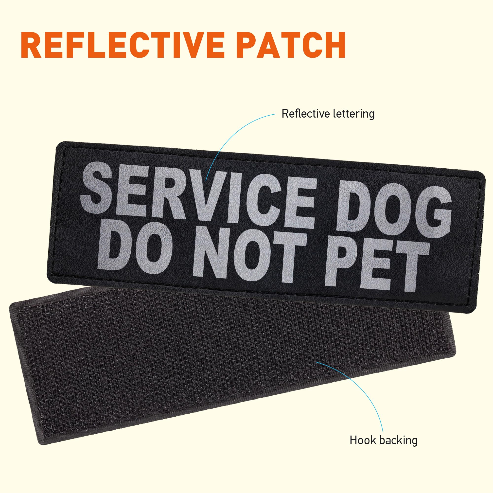 Boston Step-in Mesh Dog Harness with 'Service Dog Do Not Pet' Patch - No-Choke Soft Padded Vest for Small, Medium & Large Dogs (12-14