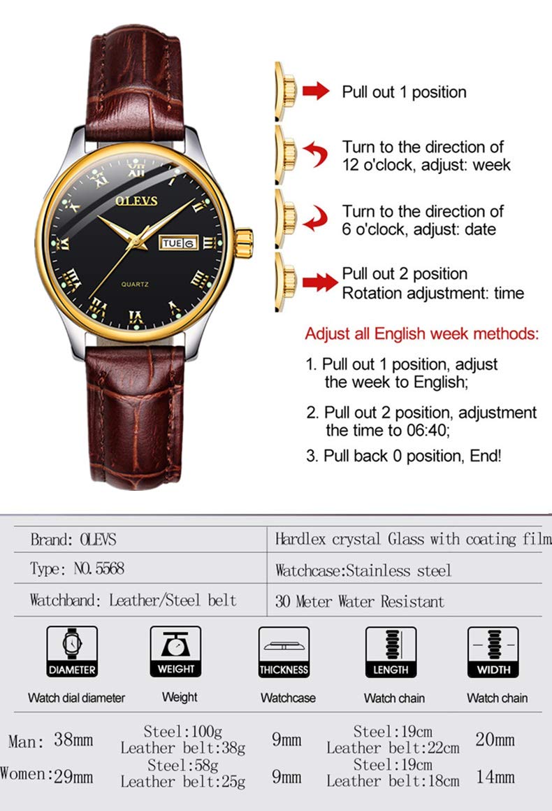 OLEVS Classic Women's Analog Quartz Watch - Stainless Steel Waterproof Roman Numeral Date Wristwatch for Business, Casual & Outdoor Activities
