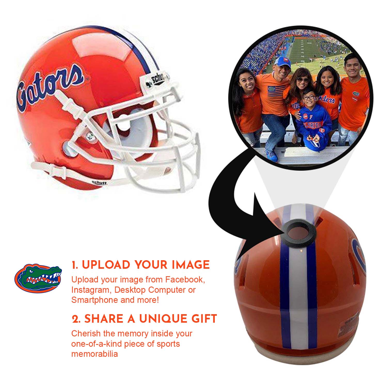 Florida Gators College Football Collectible Mini Helmet - Officially Licensed NCAA Memorabilia - Perfect for Fans, Display & Gifts - FANZ Collectibles - Game Room, Man Cave & Sports Decor