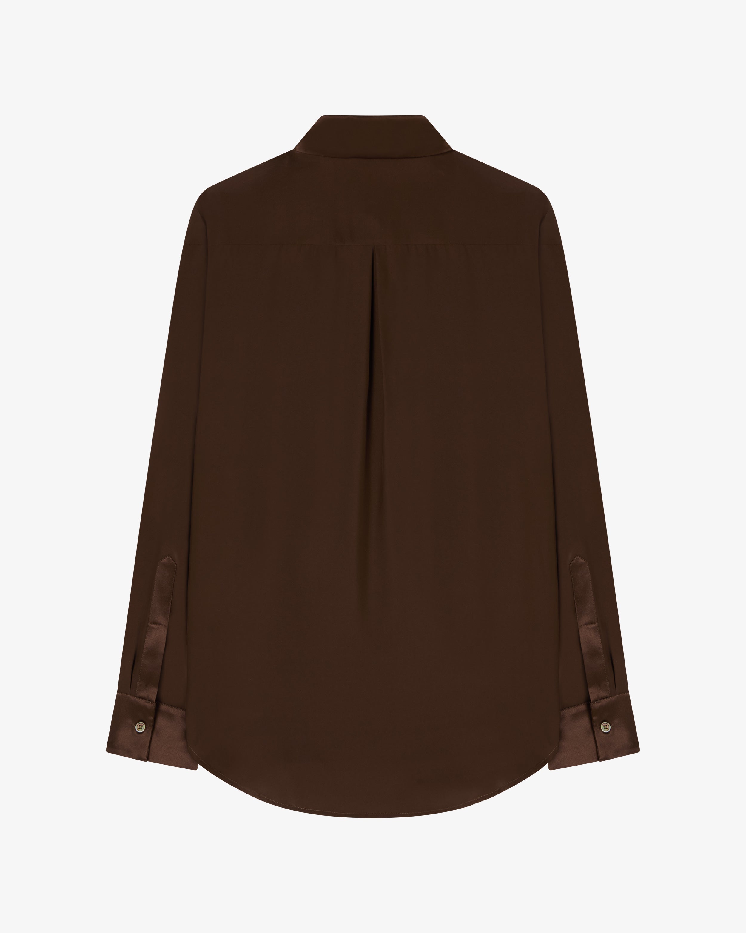 Premium Silk Classic Shirt for Men - Chocolate Brown | Elegant Business & Formal Wear | Perfect for Office, Weddings & Special Occasions