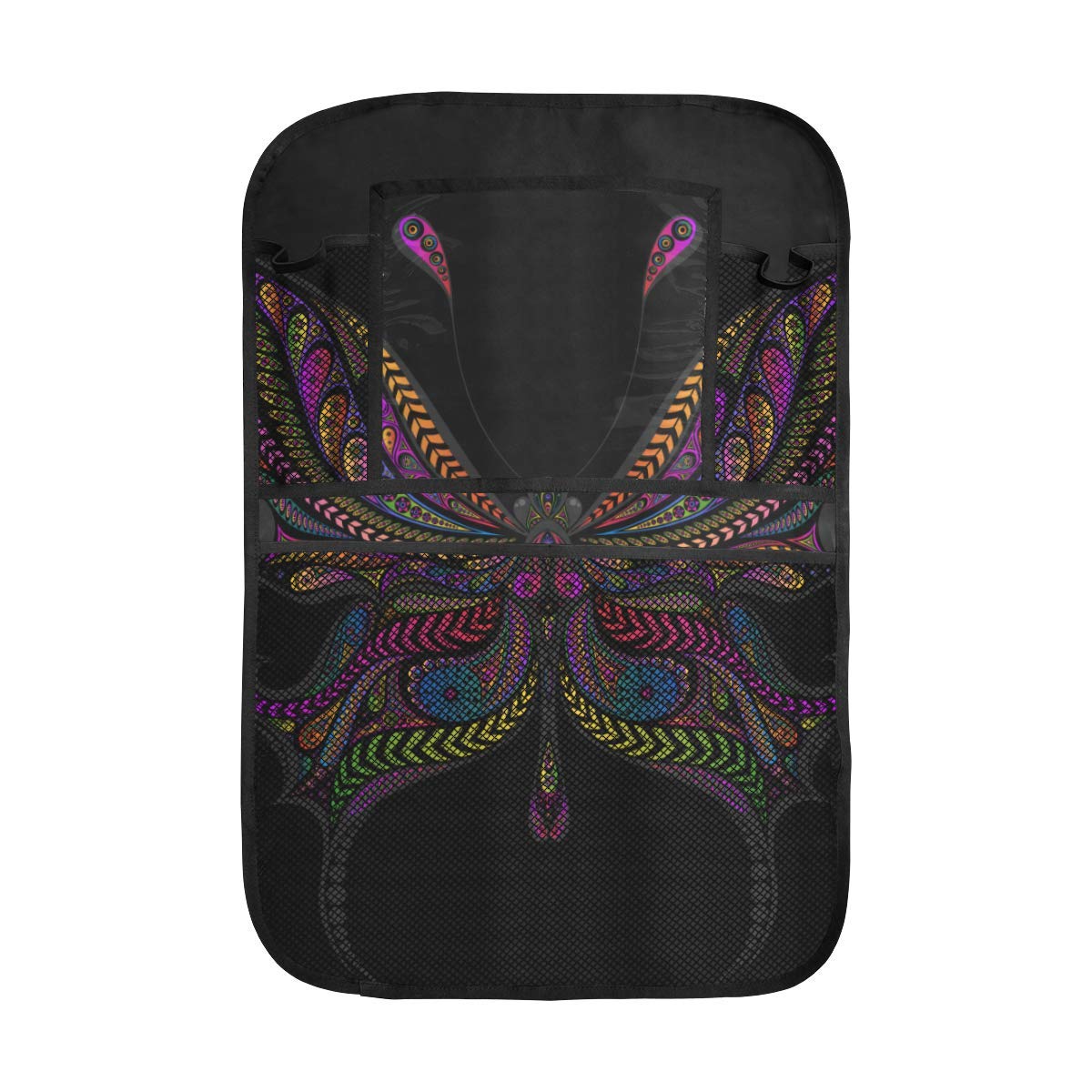 Custom Car Backseat Organizers with Storage Pockets - 2 Pack Butterfly Design for Kids & Travel - Perfect for Road Trips, Family Vacations and Daily Commute