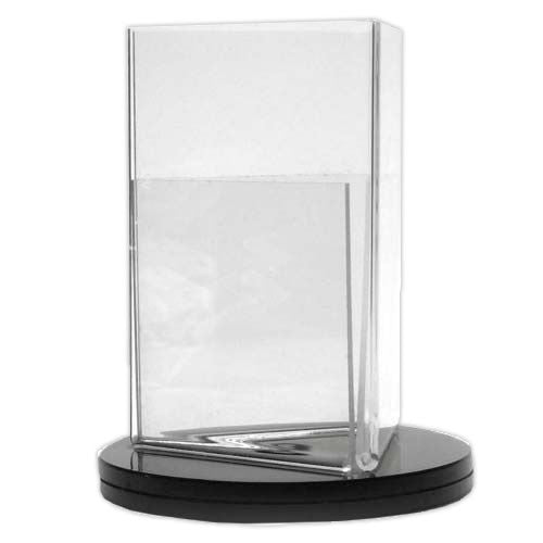 Cal Mil 507 Tabletop Displayette - 4 x 6 Inch Rotating Triangle Turntable for Retail Product Showcase | Perfect for Jewelry, Cosmetics & Small Item Displays in Stores