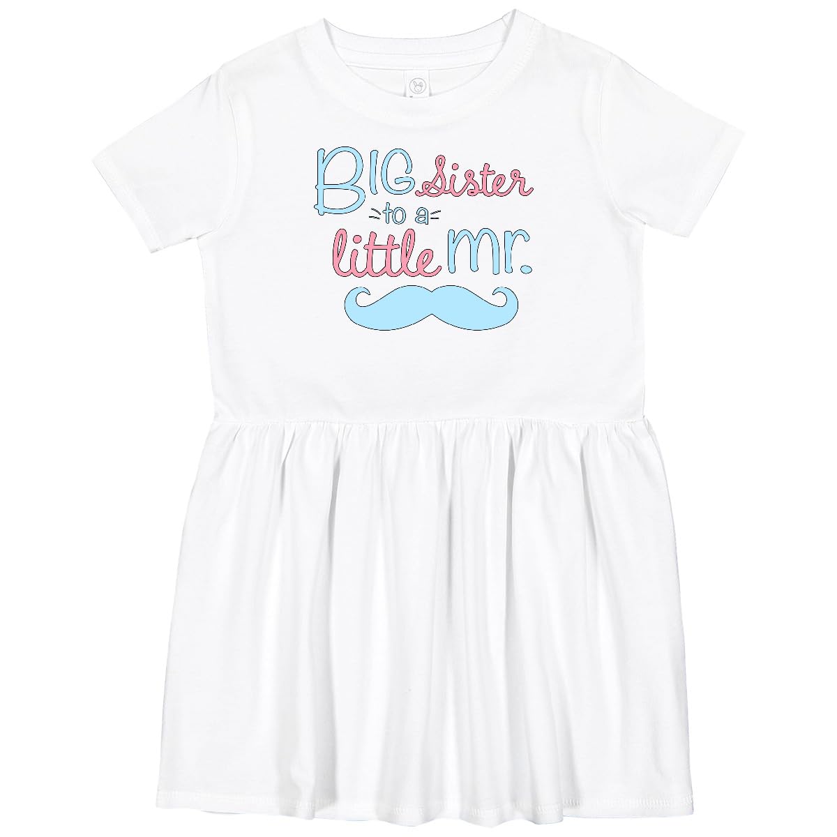 Inktastic Big Sister to a Little Mr Toddler Dress - Cute Matching Sibling Outfits for Family Photos & Special Occasions