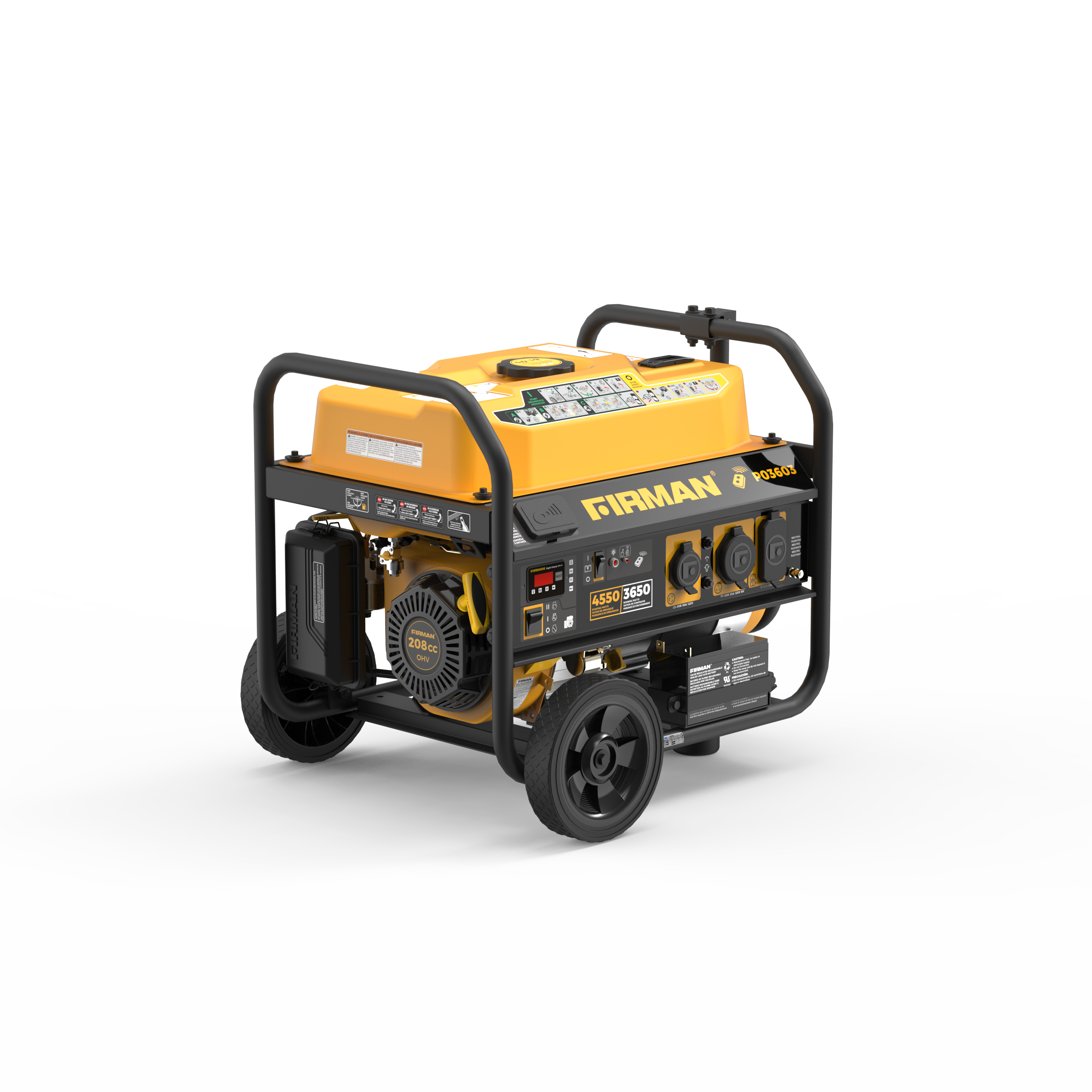 4550W/3650W Remote Start Gas Powered Portable Generator - cETL Certified with Wheel Kit - Ideal for Camping, Home Backup & Outdoor Power Supply