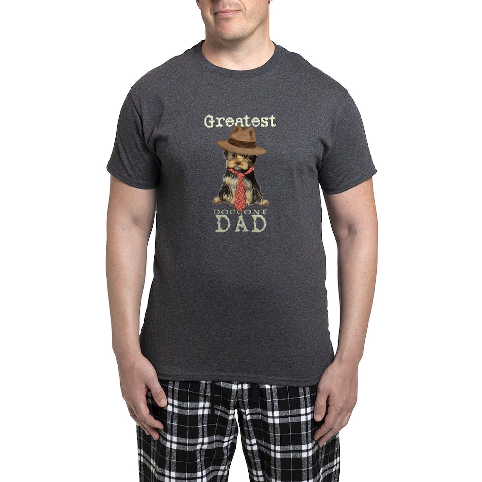Yorkie Dad Men's Charcoal Pajama Set - Soft & Comfortable Novelty Sleepwear for Dog Lovers - Perfect for Father's Day Gifts, Christmas Presents & Cozy Nights