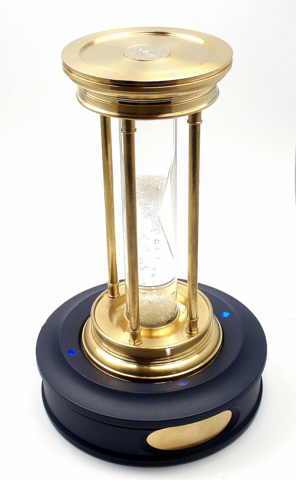 Exclusive De Beers Millennium 2000 Diamond Brass Hourglass - Rare Collectible Luxury Timepiece for Home Decor & Anniversary Gifts