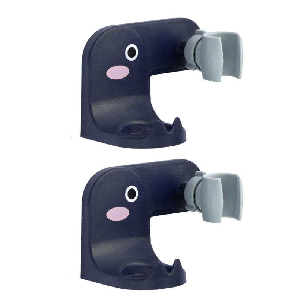 2Pcs Self-Adhesive Shower Head Holder - No Drill Adjustable Wall Mount Bracket for Handheld Shower - Strong Removable Adhesive for Bathroom, RV & Boat Use - Perfect for Small Spaces & Rental Homes