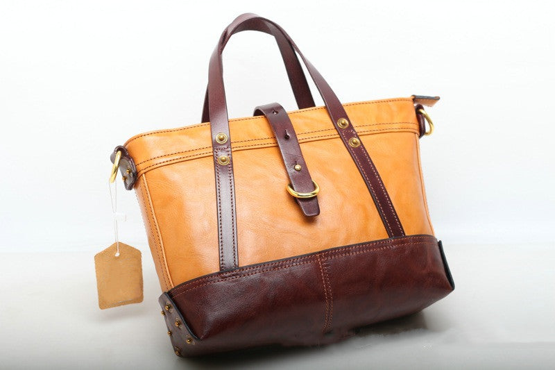 Premium Italian Leather Work Tote Bag for Women - Professional Office Briefcase, Laptop Bag & Business Travel Carryall - Perfect for Commuting, Meetings & Daily Use