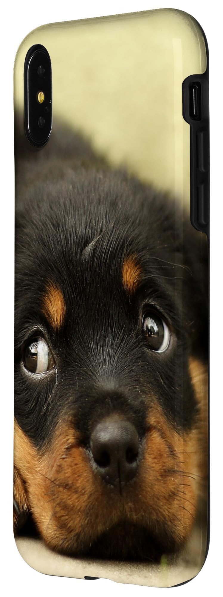 iPhone X/XS Rottweiler Puppy Dog Case - Cute Animal Phone Cover for iPhone X & XS - Perfect for Dog Lovers & Pet Owners