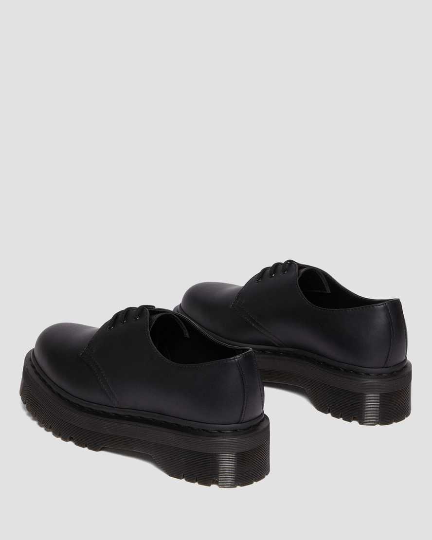 Dr. Martens Vegan 1461 Quad Mono Shoes - Stylish & Comfortable Vegan Leather Shoes for Men & Women - Perfect for Casual Wear, Work & Everyday Outfits