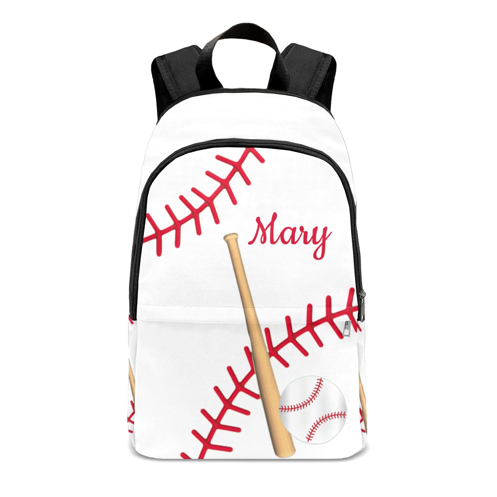 Premium White Softball & Baseball Backpack - Durable Shoulder Sport Bag for Men & Women - Perfect for Travel, Training & Casual Use